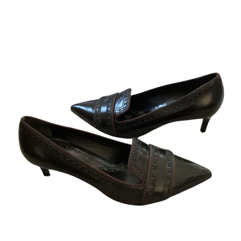 Tory Burch classic Pointed-Toe Leather Pumps in black - Picture 3 of 4